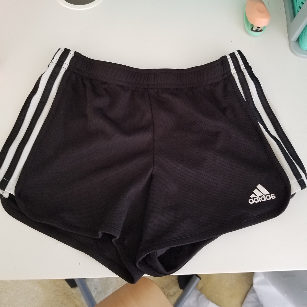 black adidas shorts